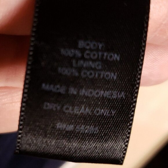 Express Womens Navy Blue White Stripe Knit Blazer Medium - Picture 5 of 5